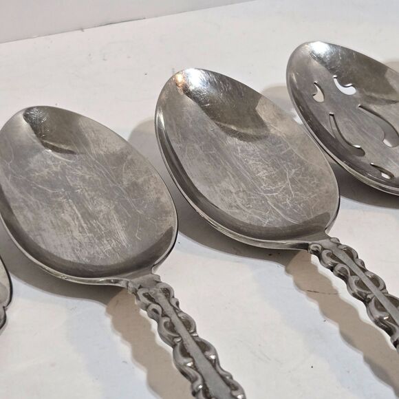 International Lyon Stainless Steel ALHAMBRA 9 Piece Serve Set Ladle Fork Spoons - Picture 5 of 7